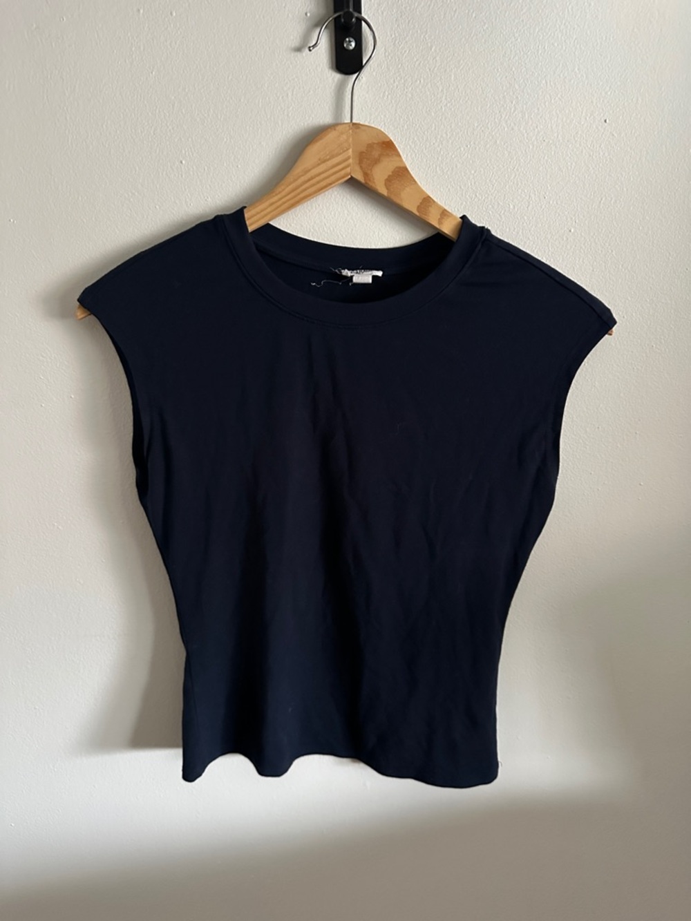 Garage Navyblue Cap-Sleeve Crewneck Tank Top